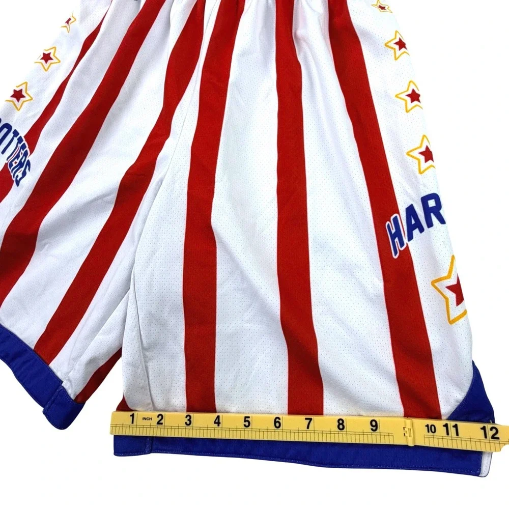 Champion Harlem Globetrotters Basketball Shorts Men Small Red White Blue Striped